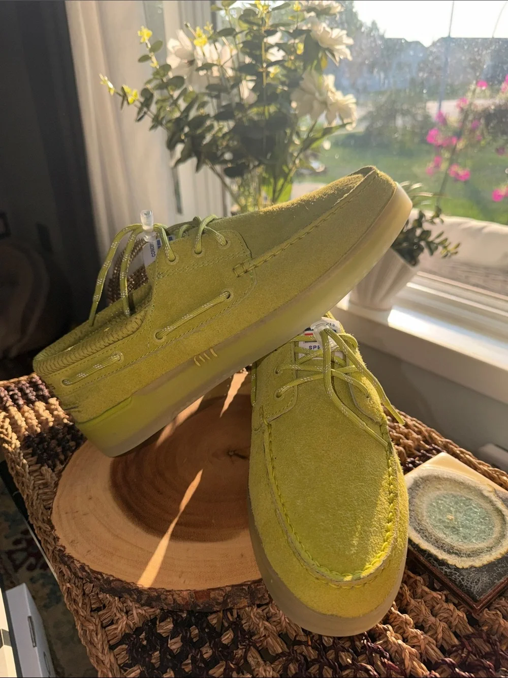 Concepts x Sperry 3-Eye Cup Morning Mist Green Suede Boat Shoes Men's 10.5 NEW